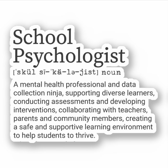 School Psychologist Definition School Psychologist (Front)
