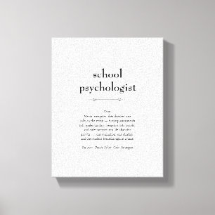 School Psychologist Definition Thank You Gift Canvas Print