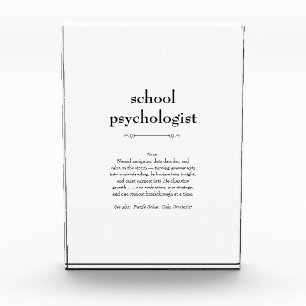 School Psychologist Definition Thank You Gift Photo Block
