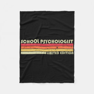 School Psychologist Funny Job Title Birthday Worke Fleece Blanket