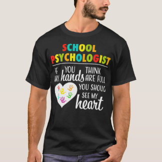School Psychologist Heart Cute Gift for Women T-Shirt