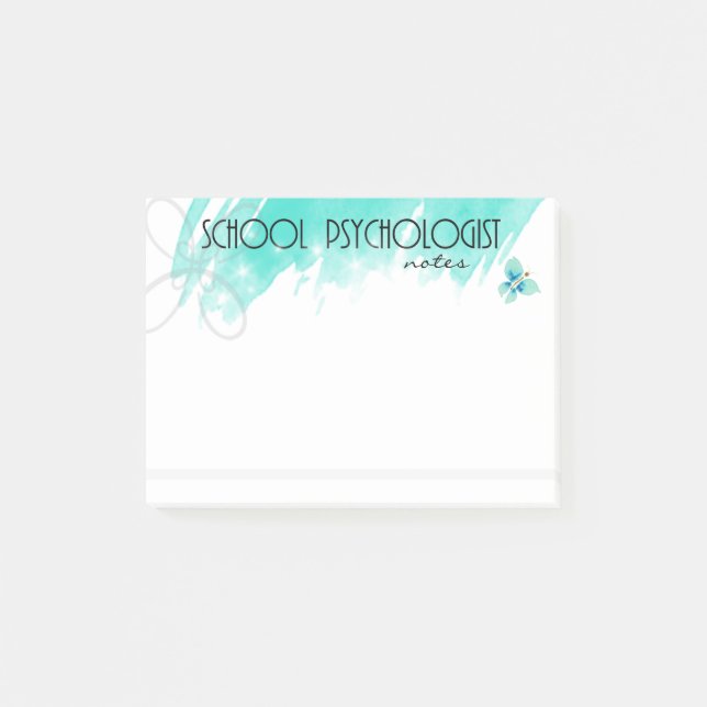 School Psychologist Memo Style Post-it Notes (Front)