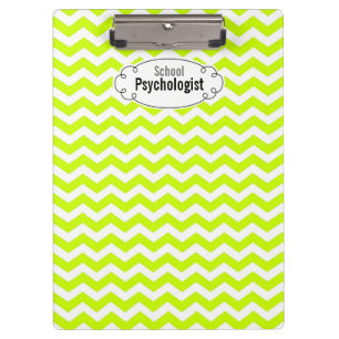 School Psychologist Modern Chevron Clipboard
