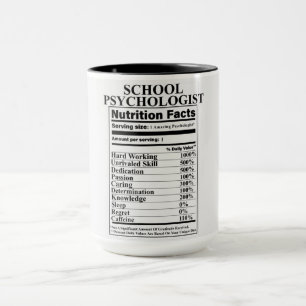 School Psychologist Nutrition Facts Mug