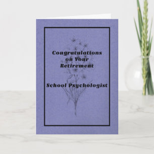 School Psychologist Retirement Card