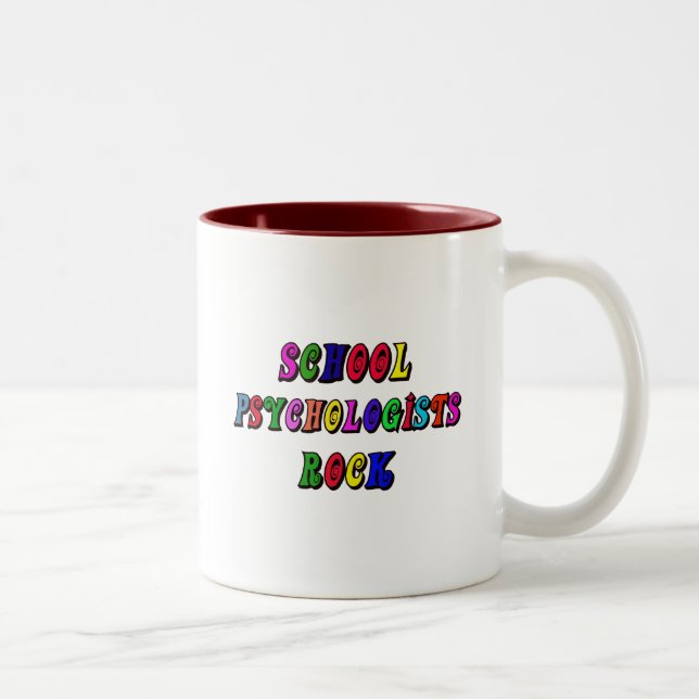 SCHOOL PSYCHOLOGIST ROCK Two-Tone COFFEE MUG (Right)