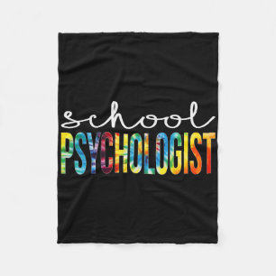 School Psychologist Tie Dye Appreciation Day Ck To Fleece Blanket
