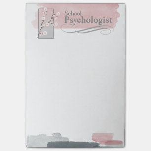 School Psychologist Watercolor Post-it Notes