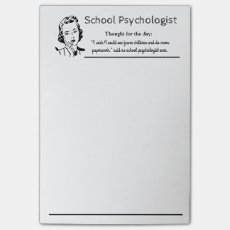 School Psychologist's Funny Mantra Post-it Notes