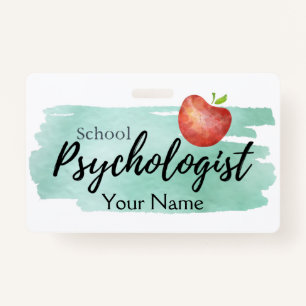 School Psychologist's ID ID Badge