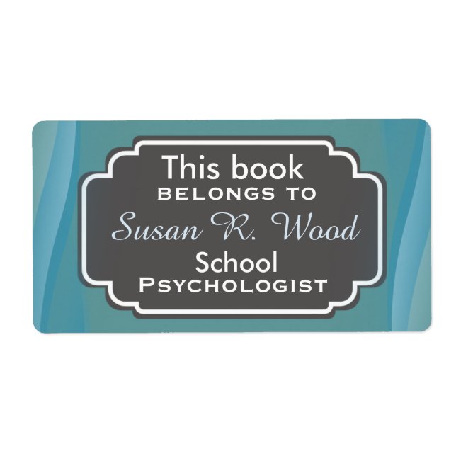 School Psychologist's Professional Book Labels (Front)
