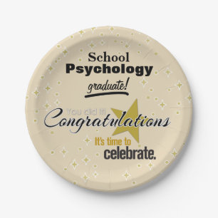 School Psychology Graduation Paper Plates
