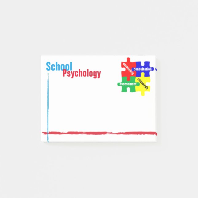 School Psychology Puzzle Post-it Notes (Front)