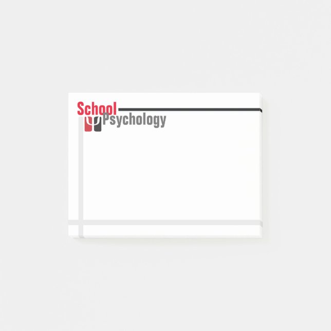School Psychology Sharp and Stylish Post-it Notes (Front)