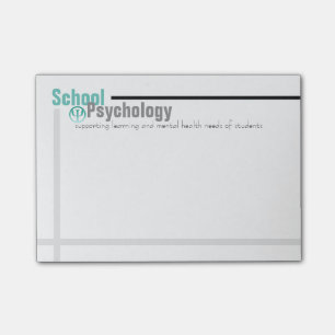School Psychology Teal and Grey Post-it Notes