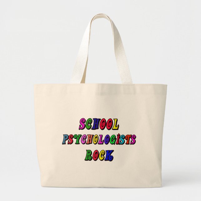 SCHOOL PSYCOLOGIST ROCK LARGE TOTE BAG (Front)
