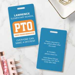 School PTA/PTO Badge ID Badge