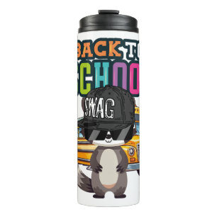 School Racoon Thermal Tumbler