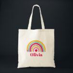 School Rainbow Personalised Tote Bag<br><div class="desc">School rainbow personalised tote bag,  great for art supplies or school snack.</div>