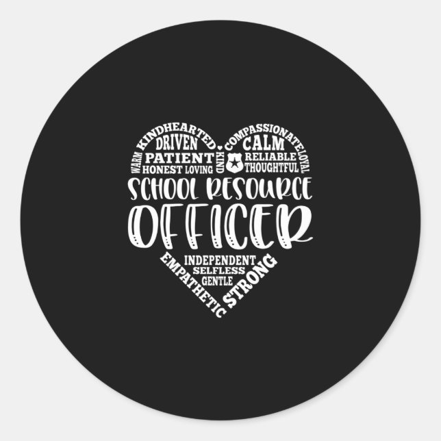 School resource officer, sro, security classic round sticker (Front)
