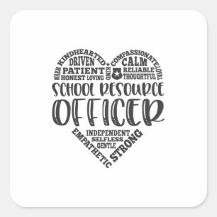 School resource officer, sro, security square sticker