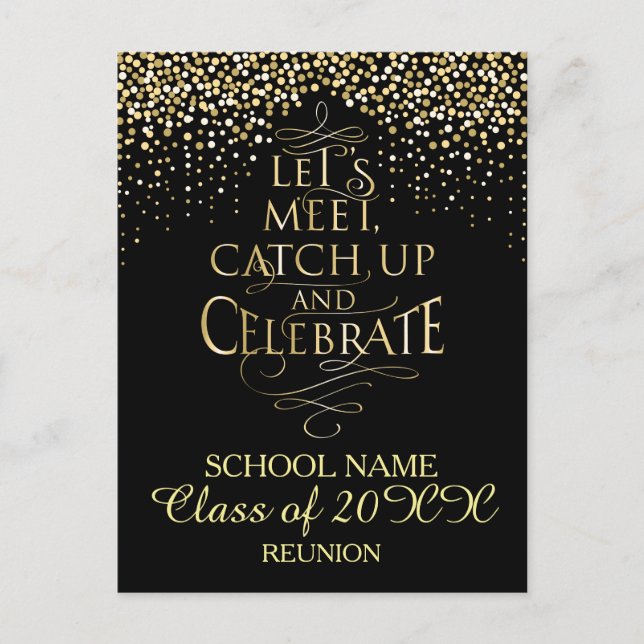 School Reunion design Invitation Postcard (Front)