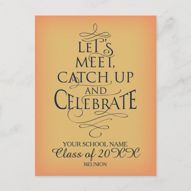 School Reunion design Invitation Postcard (Front)