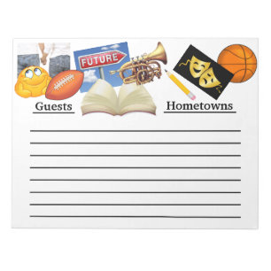 School Reunion Guest Book Note Pad