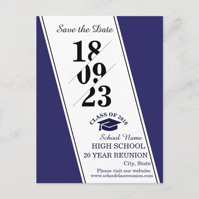 School Reunion Invitation Postcard (Front)