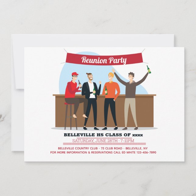 School Reunion Party Invitation (Front)