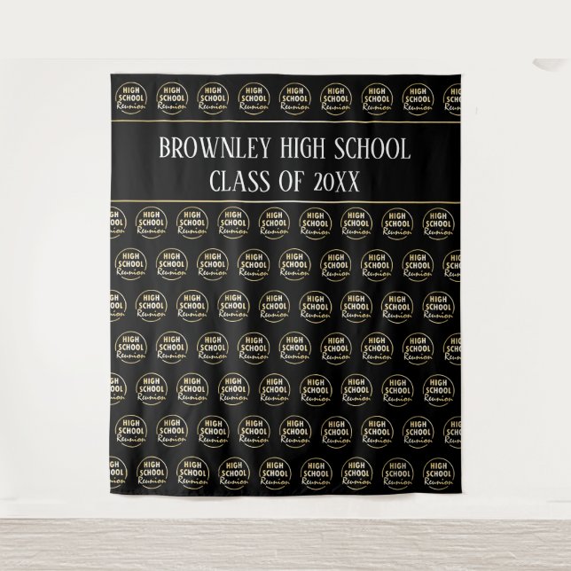 School Reunion Photobooth backdrop Tapestry (Front)