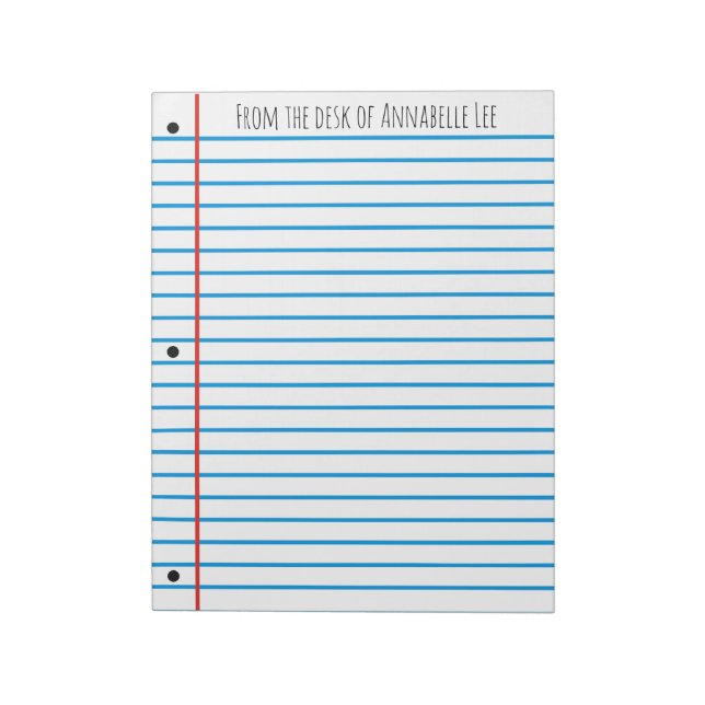School Rule Notepad (Rotated)