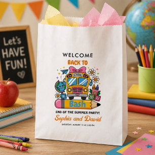 School’s Back Bash! Editable End of Summer Party Favour Bag