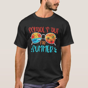 School s Out For Summer Beach Sunglasses Design T-Shirt