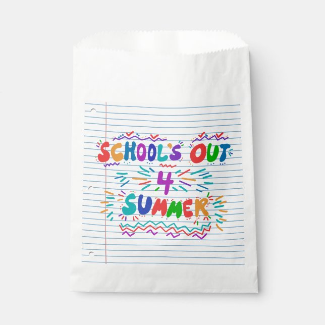 School’s out for summer favour bag (Front)