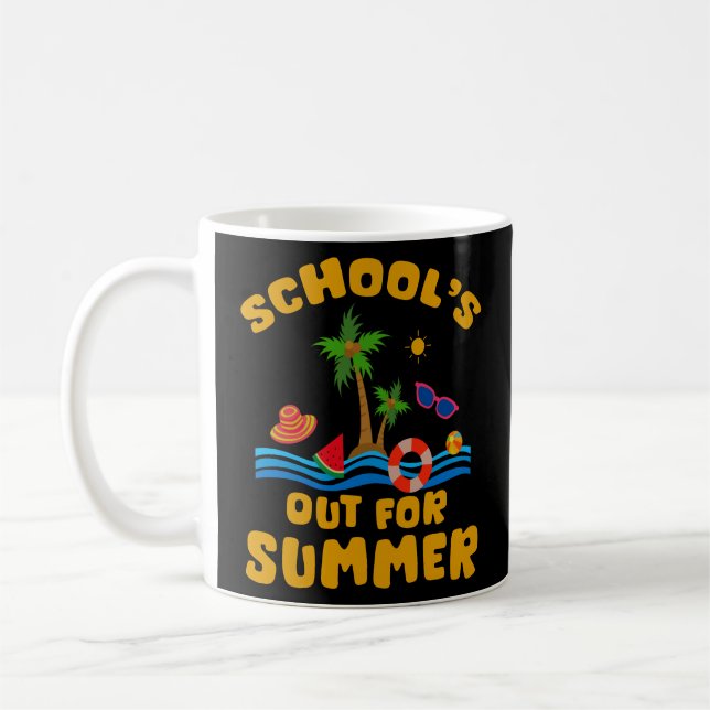 School’s Out For Summer Funny Coffee Mug (Left)