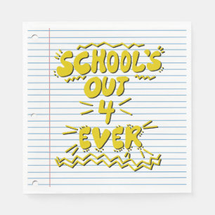 School’s Out Forever Loose Leaf Paper Napkin