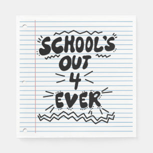 School’s Out Forever Loose Leaf Paper Napkin