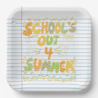 School’s Out Loose Leaf Paper Paper Plate