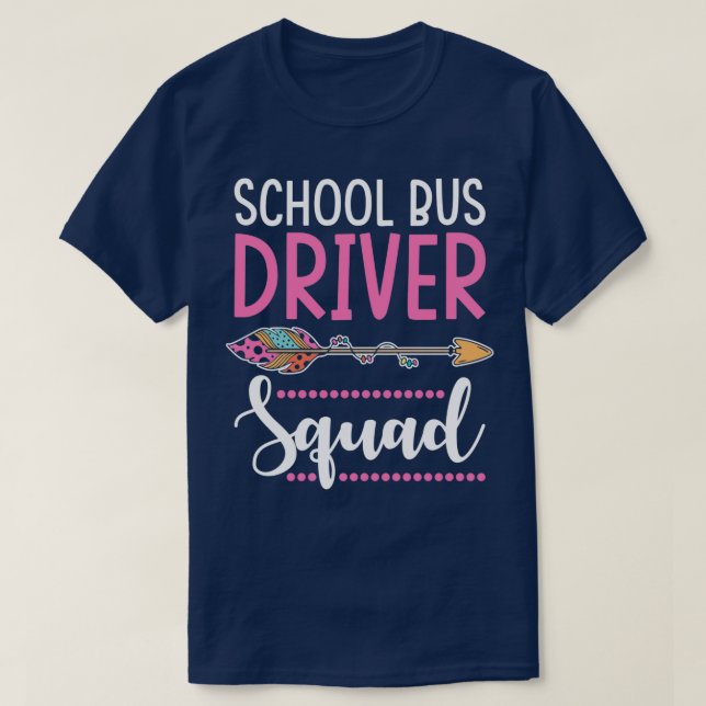 School School Bus Driver Squad Women T-Shirt (Design Front)