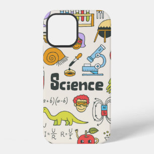 School science doodle set 1. Hand drawn vintage il iPhone 12 Case