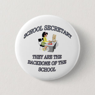 SCHOOL SECRETARY 6 CM ROUND BADGE