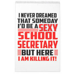 School Secretary Calendar Funny Gift for Women Men