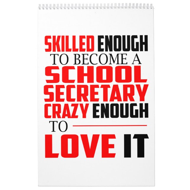 School Secretary Calendar Funny Gift for Women Men (Cover)