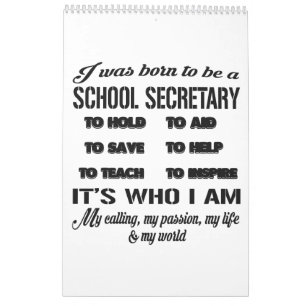 School Secretary Calendar Funny Gift for Women Men