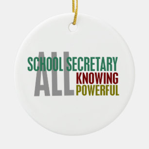School Secretary Ceramic Tree Decoration