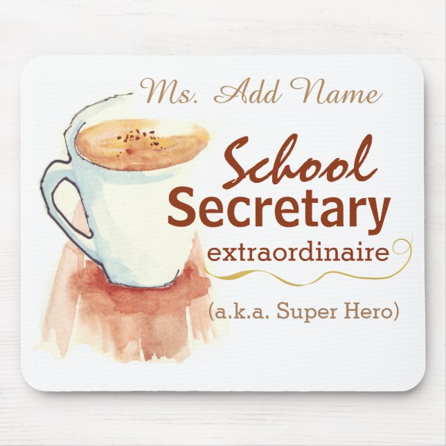 School Secretary Custom Mouse Pad (Front)