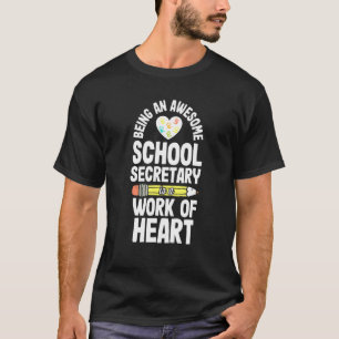 School Secretary Cute Office Clerk Appreciation T-Shirt