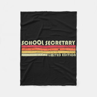 School Secretary Funny Job Title Profession Birthd Fleece Blanket
