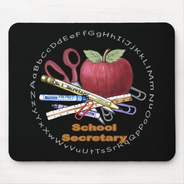 School Secretary Mouse Pad (Front)